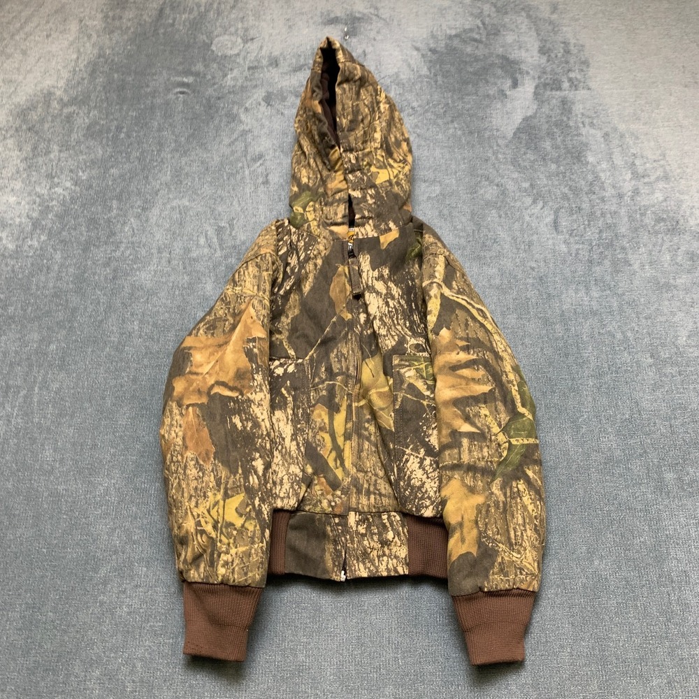 Cabela's Hooded Jacket Youth 10R Multicolor Camouflage Hunting Outdoor Full Zip